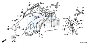 ST1300AE Pan Europoean - ST1300 UK - (E) drawing REAR FENDER