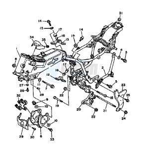 XV DX VIRAGO 535 drawing FRAME