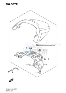 VZR1800BZ BOULEVARD EU drawing SEAT TAIL BOX (FOR BBD)