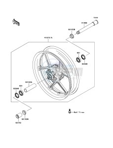 NINJA ZX-10R ZX1000E9F FR GB XX (EU ME A(FRICA) drawing Front Hub