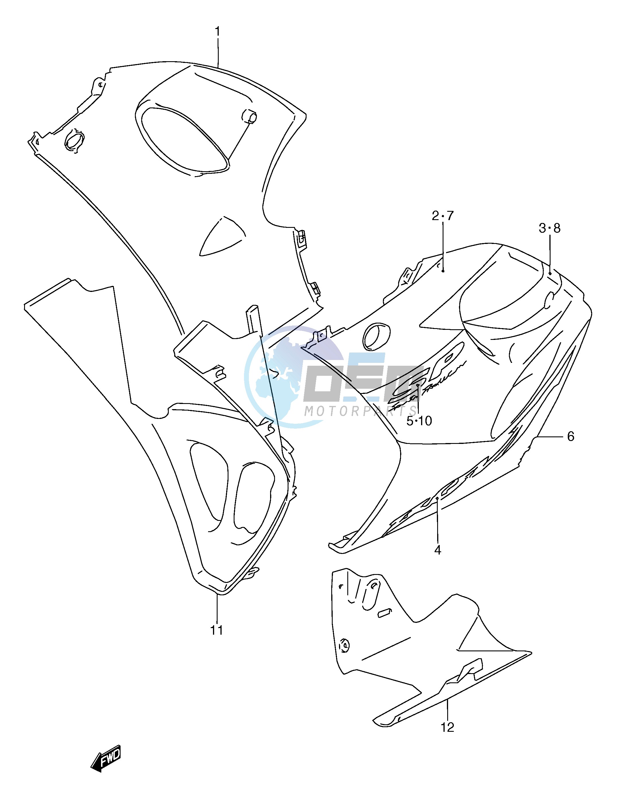 UNDER COWLING BODY (FOR F9H,F9J)