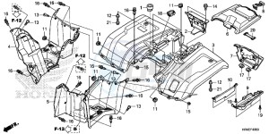 TRX500FE2G TRX500 Europe Direct - (ED) drawing REAR FENDER