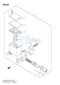 AN400 (E3-E28) Burgman drawing REAR MASTER CYLINDER