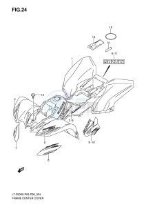 LT-Z50 (P3-P28) drawing FRAME CENTER COVER (MODEL K6 K7)