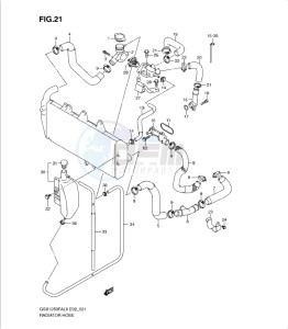 GSX1250 FA drawing RADIATOR HOSE