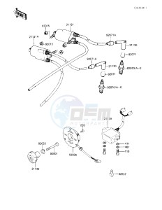 KZ 750 F [LTD SHAFT] (F1) [LTD SHAFT] drawing IGNITION