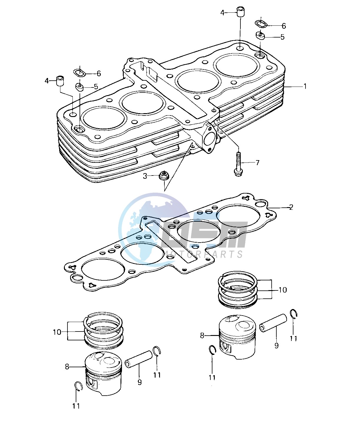 CYLINDER PISTONS -- 80-81 A1_A2- -