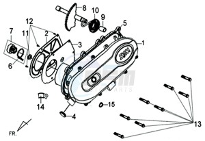 X'PRO 50 (25 KMH) (AE05W5-NL) (L4-M1) drawing CRANKCASECOVER LEFT