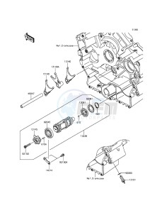 VULCAN 900 CUSTOM VN900CDF GB XX (EU ME A(FRICA) drawing Gear Change Drum/Shift Fork(s)