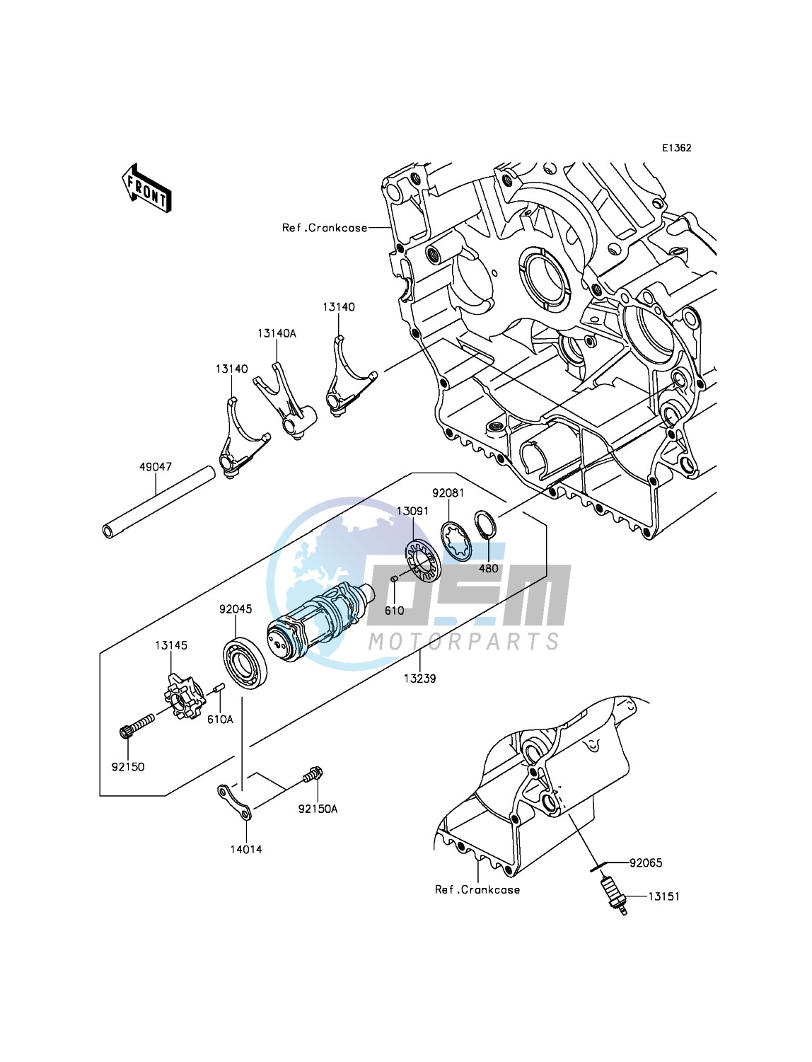 Gear Change Drum/Shift Fork(s)