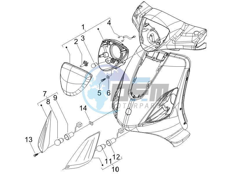 Front headlamps - Turn signal lamps