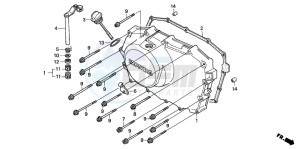 XL600V TRANSALP drawing RIGHT CRANKCASE COVER