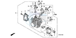 TRX420FPMA U / PS 4WD drawing THROTTLE BODY