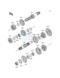 KLX450R KLX450AEF EU drawing Transmission