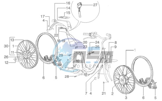 Fr. wheel-Re. wheel-Electics-electronics components