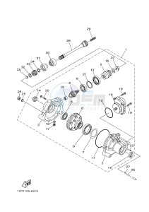 YFM700FWAD GRIZZLY 700 (B1AT) drawing FRONT DIFFERENTIAL