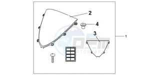 CBR1000RA9 Korea - (KO / ABS MME) drawing WINDSCREEN CLEAR