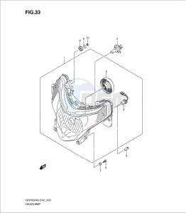 GSF650/S drawing HEADLAMP (GSF650SK9/SAK9/SUK9/SUAK9/SL0/SAL0/SUL0/SUAL0)