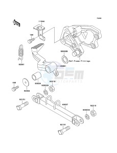 ZZR600 ZX600-E13H GB XX (EU ME A(FRICA) drawing Brake Pedal