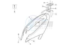 Leonardo 250 st (eng. Yamaha) drawing Rear body - Rear fairing