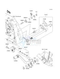 KLX 140 A [KLX140] (A8F-A9FA) A9FA drawing GEAR CHANGE MECHANISM