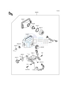 KLF 300 B [BAYOU 300] (B5-B9) [BAYOU 300] drawing OPTIONAL PARTS-- HEADLIGHT- --- KLF300-B8_B9- -