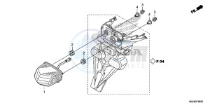 VFR1200XDE CrossTourer - VFR1200X Dual Clutch 2ED - (2ED) drawing TAILLIGHT