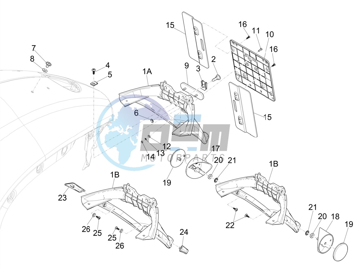 Rear cover - Splash guard