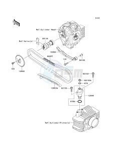 KLX 110 A (KLX110 MONSTER ENERGY) (A6F-A9FA) A8F drawing CAMSHAFT-- S- -_TENSIONER