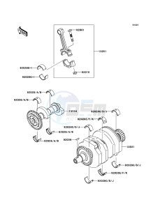 NINJA 250R EX250KCF GB XX (EU ME A(FRICA) drawing Crankshaft