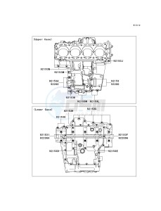 KRF 750 F [TERYX 750 4X4 NRA OUTDOORS] (F8F) C9FA drawing CRANKCASE BOLT PATTERN