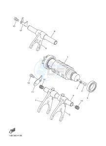 YZF-R1B 1000 (1KBH) drawing SHIFT CAM & FORK