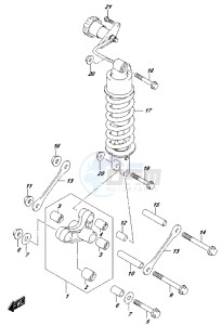 DL650 drawing REAR CUSHION LEVER