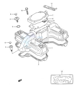 GS500E (E28) drawing CYLINDER HEAD COVER