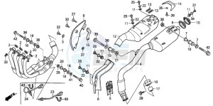 CBR600RR drawing EXHAUST MUFFLER (CBR600RR3/4)