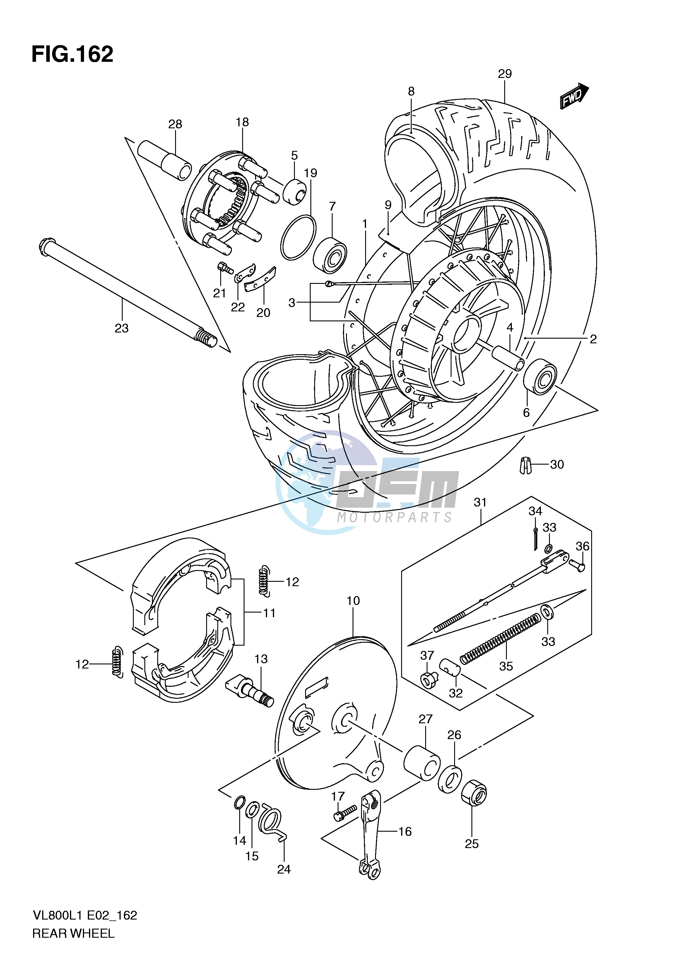 REAR WHEEL (VL800L1 E19)