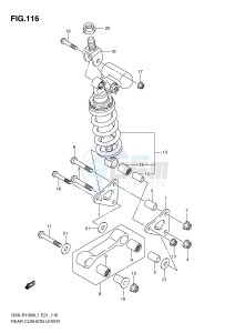 GSX-R1000 (E21) drawing REAR CUSHION LEVER (GSX-R1000L1 E51)