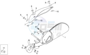 Scarabeo 50 4t 4v e2 drawing Exhaust pipe