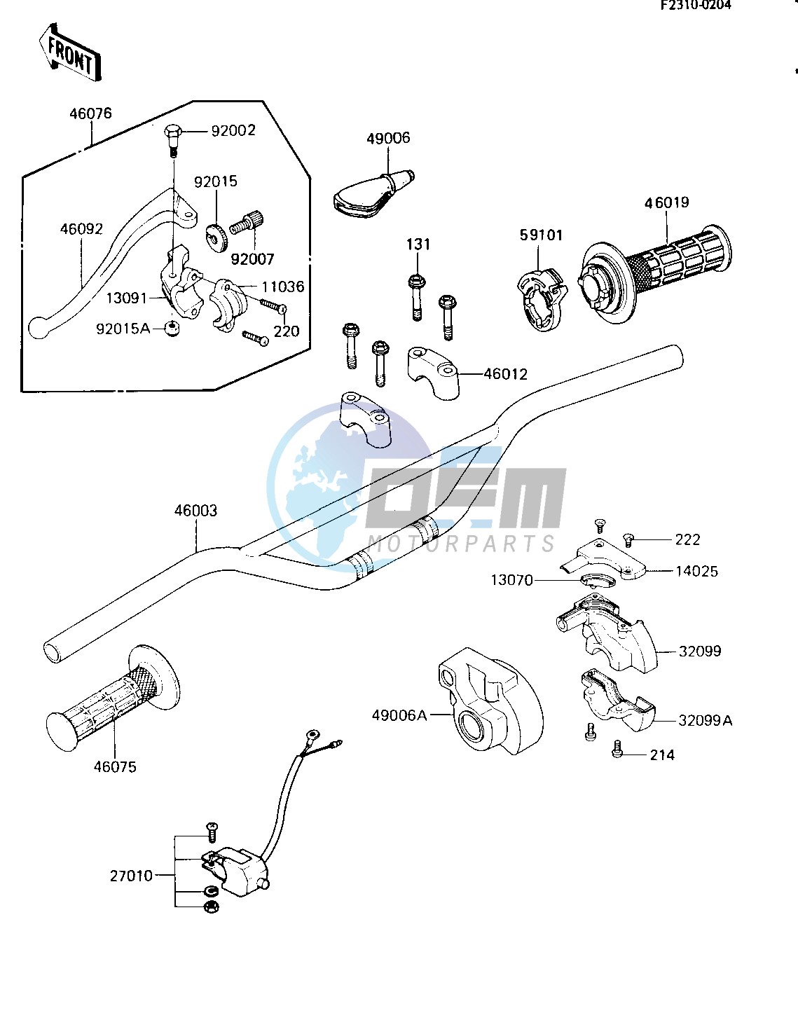 HANDLEBAR -- 84 KX80-E2- -