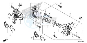 CBR650FE CBR650FE 2ED - (2ED) drawing FRONT BRAKE CALIPER