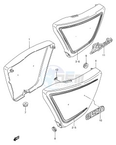 GN250 (E2) drawing FRAME COVER (MODEL T W)