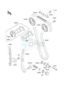 KLX 250 H [KLX250S] (H6F-H7F) H7F drawing CAMSHAFT-- S- -_TENSIONER