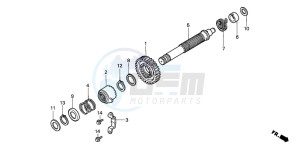 TRX300FW FOURTRAX 300 4X4 drawing KICK STARTER SPINDLE