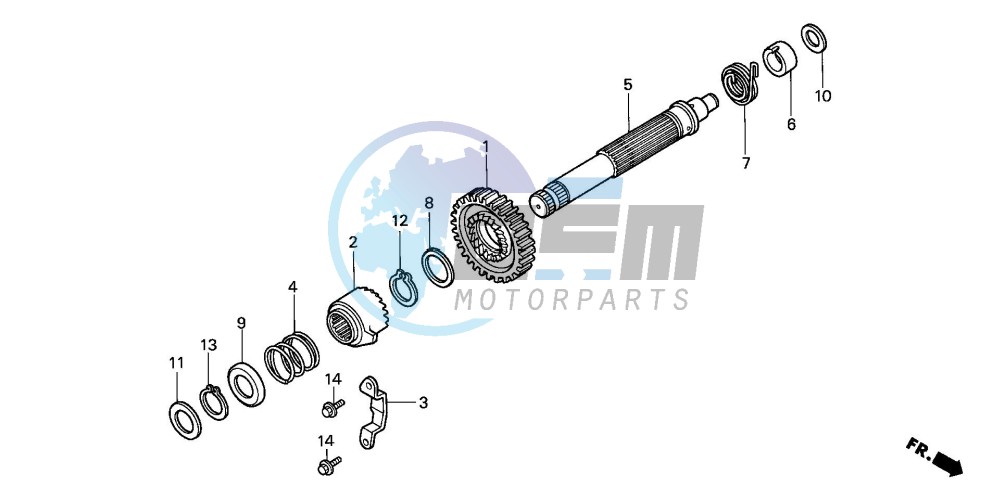 KICK STARTER SPINDLE