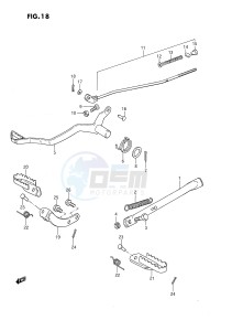 DS80 (E3) drawing PROP STAND - BRAKE PEDAL