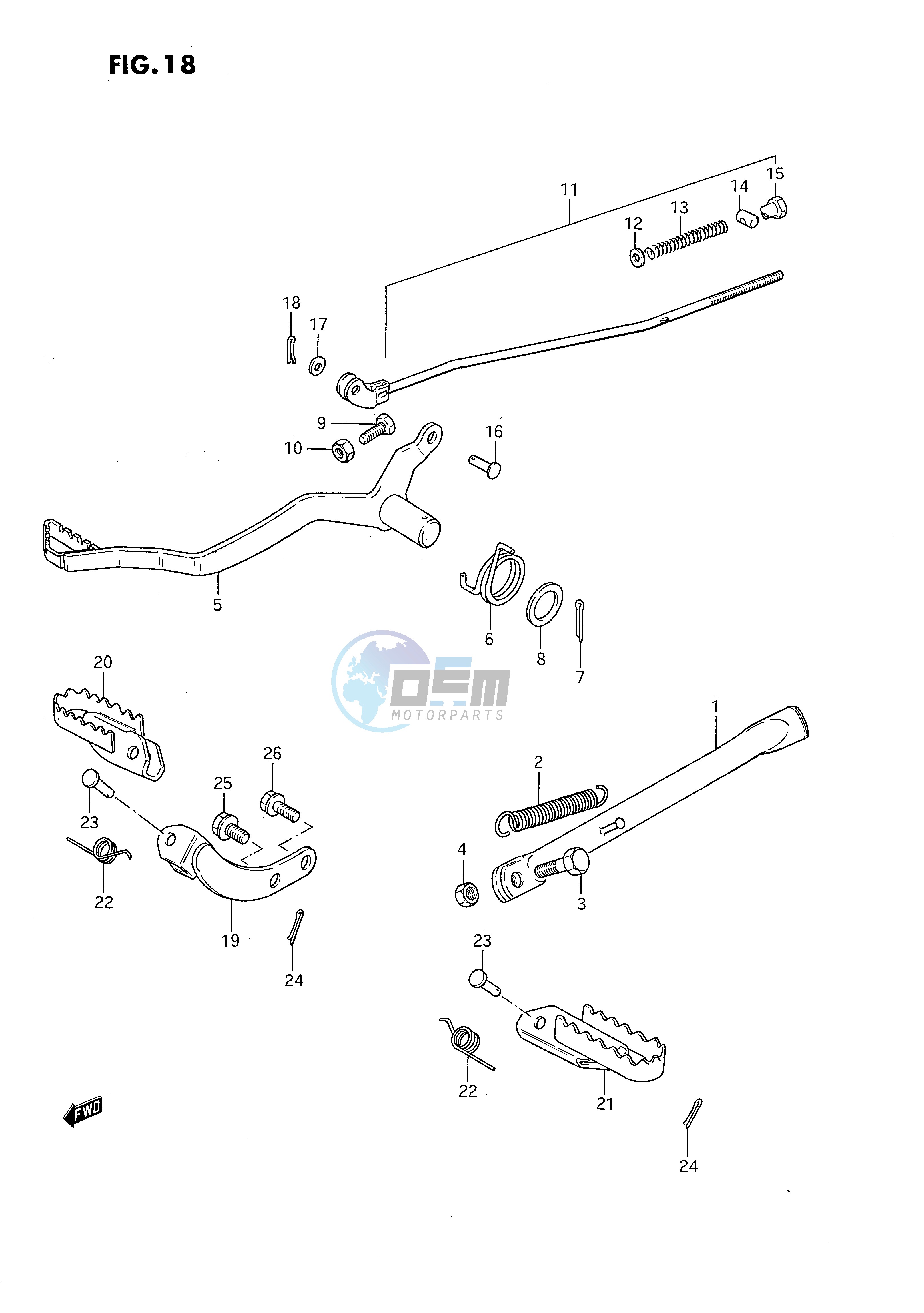 PROP STAND - BRAKE PEDAL