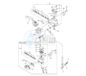 WR F 450 drawing FRONT MASTER CYLINDER