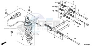 GL1800BF F6B Bagger - GL1800BF UK - (E) drawing REAR CUSHION