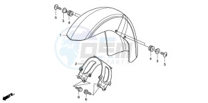 VT750CA drawing FRONT FENDER