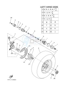 YFM700FWAD YFM7FGPAD GRIZZLY 700 EPS (1HPN) drawing FRONT WHEEL